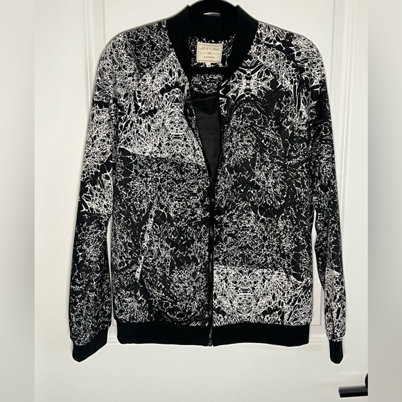 Eleven Paris - Life Is A Joke Bomber Jacket Abstract‎ Print Zip-Up Lightweight - Picture 2 of 9